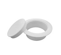 Coperchio protettivo delle prese d'aria per tubi di condizionamento dell'aria, tappo decorativo in plastica rotonda con design di bloccaggio a scatto, spina del foro bianco bianco 50mm