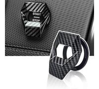 Coperchio Protezione Pulsante Motore Auto, per Mitsubishi Lancer-Ex Lancer Fortis Eclipse Cross Copertura per Decorazione Accensione, AntiGraffio Tappo Protettivo,Carbon Fiber
