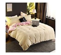 Coperchio PUCCHE Set GUOJM Coperchio Copertura QUILLO di CORALE Spessa Coralle Coperchio dei Pietro 4 Pezzi in Pile a Doppia Faccia Comoda e Morbida, Incluso 1 Letto Copertina Trapunta e 2 PiaLowcase