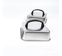 Coperchio Quadrato Acciaio 26cm per Bistecchiera - Cloche per Hamburger Sciogliere Formaggio - Coperchio Wok per calore Cottura Uniforme Barbecue Esterno(21CM)