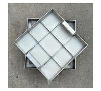 Coperchio quadrato in acciaio inossidabile 304, 70 x 70 x 8 cm, con manico retrattile per un facile accesso e utilizzo, perfetto per drenaggio e gestione dei rifiuti.