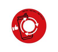 Coperchio raccolta metallo - per cestino 133R - diametro 38 cm - PVC - rosso - C