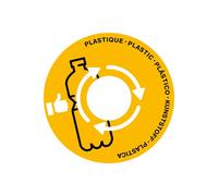 Coperchio raccolta plastica - per cestino 133R - diametro 38 cm - PVC - giallo -