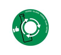 Coperchio raccolta vetro - per cestino 133R - diametro 38 cm - PVC - verde - Cep