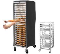 Coperchio Rack Da Forno - Coperchio Rastrellino Per Pane - Coperture Per Polvere | Copertine Con Cerniera In Tessuto Oxford Nero | Protettore A Rastrelli Multiuso Durevoli Per Panetteria, Supermercato