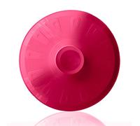 Coperchio ribaltabile 26 cm, coperchio per padella e per capovolgere frittata di patate, girevoli in plastica per microonde, frigorifero, privo di BPA, coperchio girevole frittata (25,5, rosso)