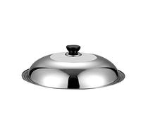 Coperchio Rotondo in Acciaio Inox con Vetro Visibile - Universale 30 32 34 36 cm per Padella Wok e Pentola a Cupola