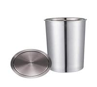 Coperchio rotondo per bidone della spazzatura in acciaio inossidabile, coperchio integrato con coperchio oscillante pratico lembo di equilibrio per un facile smaltimento dei rifiuti