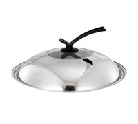 Coperchio rotondo per padella, 36 cm, per uso domestico, diametro 34-35,5 cm, manico stabile, argento