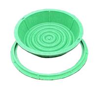 Coperchio rotondo per serbatoio settico in resina composita con foro per la mano, 40 cm, per la gestione delle acque reflue e resistente alle intemperie