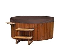 Coperchio Rotondo per Vasca Idromassaggio, Universale a Prova di Intemperie per Quattro Stagioni, Pieghevole per Vasche da Bagno e Sorgenti Termali All'aperto(210 * 30 cm Caffè)