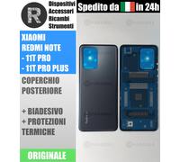 Coperchio Scocca Posteriore NERO ORIGINALE Xiaomi Redmi Note 11T Pro e Pro+ Plus