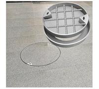 Coperchio tombino,In lega di Alluminio Chiusino Incassato e Telaio,Coperchio d'Ispezione Invisibile for Griglie Fognarie Canali,Copertura for pozzetti(D80cm/31.5in)