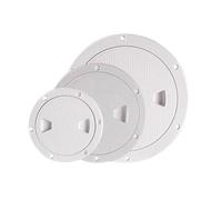 Coperchio trasparente staccabile in ABS, coperchio rotondo for boccaporto di ispezione, in plastica, bianco e nero, piastra di ispezione for ponte svitabile, 4" 6" 8"(8 inch)