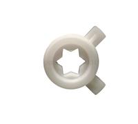 Coperchio ugello stella esagramma di ricambio for cappuccio modellabile bianco, compatibile con accessori for gelatiere, macchine for soft serve, diametro interno 37 mm