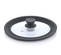 Coperchio universale 3 in 1 da 24/26/28 cm in vetro e silicone per pentola DUKA