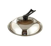 Coperchio Universale Coperchio universale in acciaio inox con maniglia di cottura con maniglia di cottura for uso domestico con foro a vapore for pentole, padelle e padelle Coperchio per padelle e pen