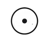 Coperchio universale in vetro temperato ventilato for padella con bordo in silicone resistente al calore, copertura antispruzzo for microonde(Black 26cm)