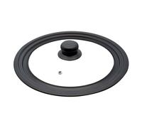Coperchio Universale Vetro Silicone 16 18 20 cm Pentole Pomolo Acciaio Inox Eva