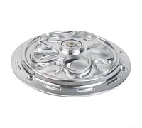 Coperchio Ventola Rotante per Piaggio per sprint Primavera 150 in Alluminio - Copertura Decorativa Raffreddamento Motore Accessorio Nero Argento 17x17x4cm(Silver)