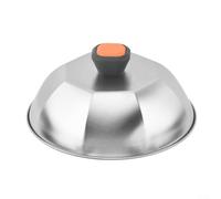 Coperchio wok a cupola in acciaio inossidabile 8 20,3 cm compatibile con griglia e padelle che forniscono forno come ambiente di calore per accelerare il processo di cottura (B)