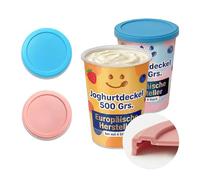 Coperchio yogurt 500 g riutilizzabile - Coperchio yogurt barattolo 500 g 95 mm - Coperchio in silicone per yogurt compatibile con barattoli da 500 g (confezione da 2)