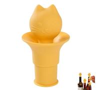 Coperoncino per bottiglia per gatto, gatto 2 in 1 tappo di bottiglia con imbuto, tappi per bottiglia di silicone che sono copertine sigillate in silicone creativo, per vino, olio, aceto (1pc)