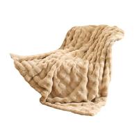 Coperta a due strati per soggiorno, camera da letto, decorazione invernale, calda coperta in peluche e federa per cuscino in pile di poliestere, cuscino per divano o un accessorio caldo e confortevole