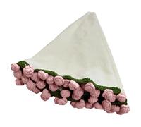 Coperta a forma di all'uncinetto, elegante bouquet lavorato a maglia, per divano e letto, lussuosa, morbida coperta romantica per la festa della mamma, matrimoni e decorazioni per il padrone dei