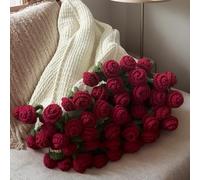 Coperta A Forma Di Bouquet Di R-ose,morbida Coperta Pieghevole Fatta A Mano All'uncinetto, CopertaChe Si Arrotola In Un Bouquet, Per La Festa Della Mamma, Compleanno, Decorazione Per La Casa