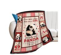 Coperta a forma di panda, in morbido pile di flanella, regalo per uomini, ragazzi, donne, ragazze, amanti degli adulti, roba in peluche per divano, letto, decorazione per la camera, 127 x 152 cm