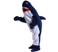 Coperta a forma di squalo per adulti, coperta indossabile con cappuccio, super morbida e accogliente, coperta indossabile, sacco a pelo, cosplay, costume da squalo, idea regalo, Marina Militare, S for