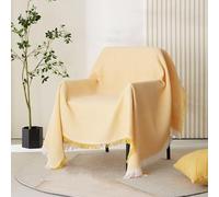 Coperta a nido d'ape, reversibile, con nappe, per tutte le stagioni | Grande copridivano a 3 posti, protezione per mobili, decorazione per la casa, per soggiorno, adatto agli animali domestici