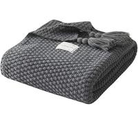 Coperta A Sfera Lavorata A Maglia con Nappa Nordica, Coperta di Lana Coperta per La Pausa Pranzo in Ufficio, Coperta Scialle per Divano per Il Tempo Libero, Stile Semplice, Gray, 130cm*170cm