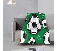 Coperta Accogliente Ragazzi 150x200, Calcio Bambini, Temi Sportivi Calda Flanella per Letti e Divano (B, 150 x 200 cm)