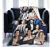 Coperta Adam Driver morbida e confortevole coperta in pile di lana per divano, ufficio, auto, campeggio, yoga, viaggi, decorazione per la casa, accogliente coperta da spiaggia in peluche regalo