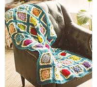 Coperta all'uncinetto per divano,Coperta tessuta a maglia fatta a mano,Coperta per Divano Decorativa Boho,Coperta Per Letto tessuta a fiori colorati per divano Reclinabile(75x48cm(30x19inch), Blue)