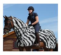 Coperta anti-mosche per cavalli Bucas Buzz-Off Riding Zebra Blanc L