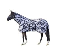 HKM 12449 - Coperta per cavalli, colore: nero/bianco 115