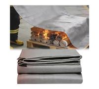 Coperta antincendio multiuso per affumicatore, coperta termica resistente al fuoco per braciere all'aperto, cucina e uso di emergenza, bordi rinforzati