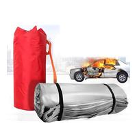Coperta antincendio per auto per veicoli elettrici e a gas, 1100 °C, riutilizzabile, per soppressione antincendio, in silicone, double-face, per sopravvivenza, incidente automobilistico, 3 x 4 m