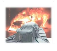 Coperta antincendio per Veicoli elettrici - Coperta di Sicurezza di Emergenza in Fibra Resistente al Calore con Borsa per Il Trasporto, Ideale per la prevenzione degli incendi in Auto e la p