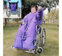 , coperta antivento invernale in pile foderata per tutto il corpo, per il riscaldamento della parte inferiore del corpo per i pazienti anziani, accessorio della sedia a rotelle(A,120x150cm)