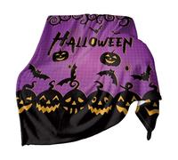 Coperta autunnale - coperta decorativa | accogliente decorazione per la casa per feste di Halloween, serate cinema, lezioni di lettura, divano, poltrona, soggiorno, camera da letto