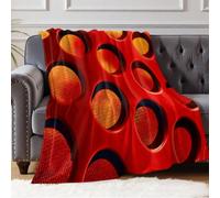 Coperta Bambini Grafica geometrica 3D 100x140 cm, Copertina Pile Morbida per Bambina e Bambino, Plaid Caldo Regalo Cameretta