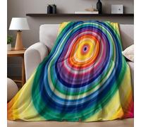 Coperta Bambini Striscia curva astratta 100x140 cm, Copertina Pile Morbida per Bambina e Bambino, Plaid Caldo Regalo Cameretta