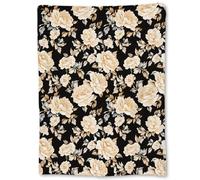 Coperta Beautiful Flower Accogliente Coperta in Flanella Anti-Pelucchi Plaid Pile per Sedie Adulti Sedia Ufficio L