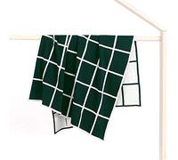 Coperta Bimbo in Maglia per Bambino, Surwin Baby Copertina Neonato Multiuso in Cotone Biologico per Carrozzina Culla Lettino Passeggino (80x100cm,Verde scuro)