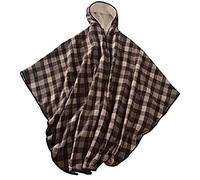 Coperta Calda Antivento per Sedia a Rotelle, Mantella Poncho Invernale in Pile per Adulti, con Cappuccio, per Pazienti Anziani Disabili