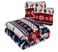 Coperta calda con animali da corsa, 160 x 200 cm, regalo di Natale e Natale 24825